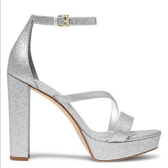 Michael Kors. Tanner Glitter Platform Sandals - Picture 2 of 2